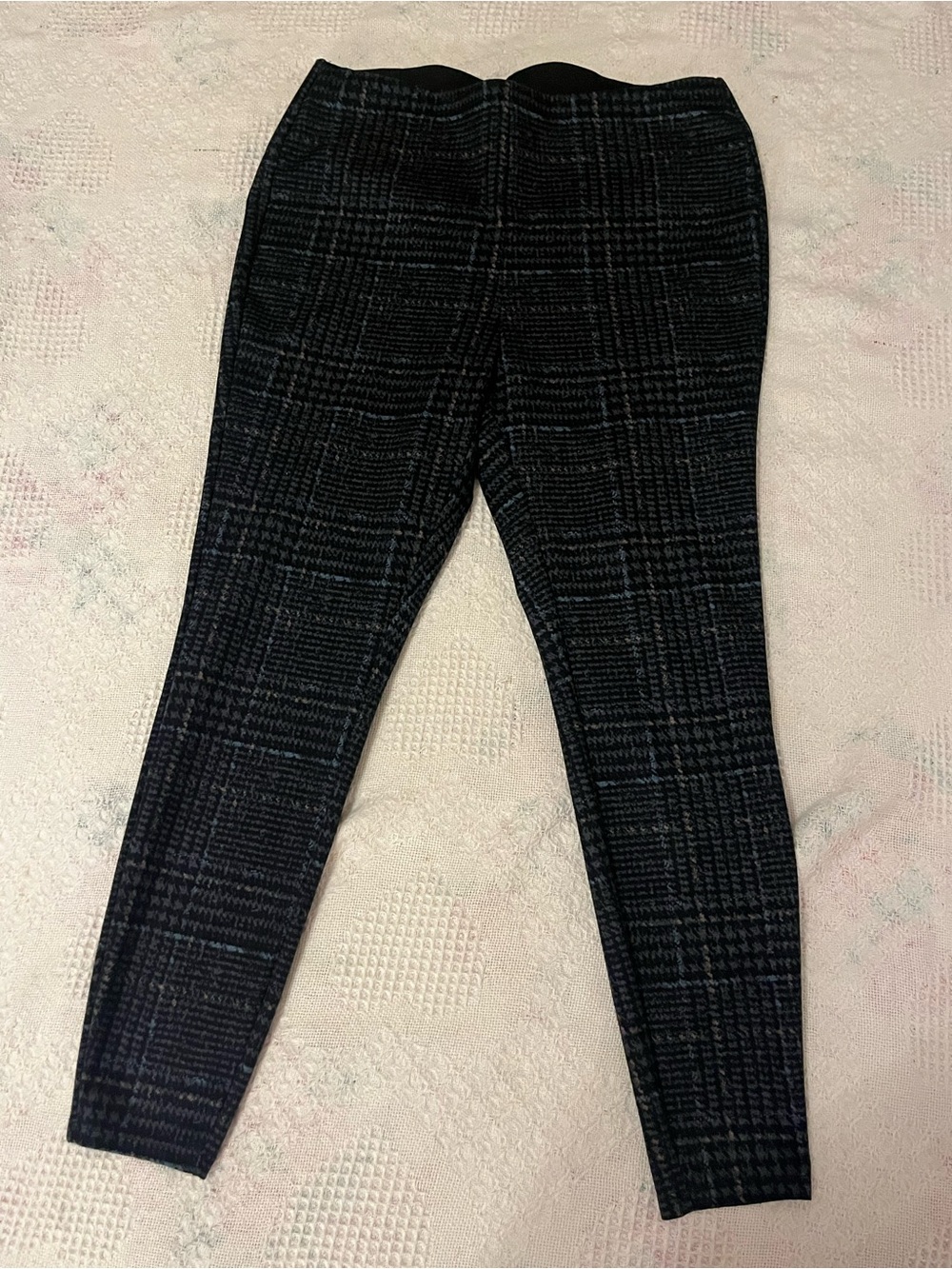 Maurices Black Plaid Ponte Leggings